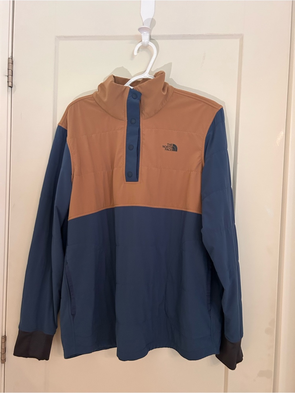 The North Face Two-Tone Pullover Jacket in Brown and Blue